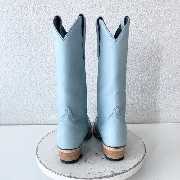 Lane EMMA JANE Womens Cowboy Boots 6.5 Western Light Blue Cowgirl Mid Calf Tall - Picture 3 of 11